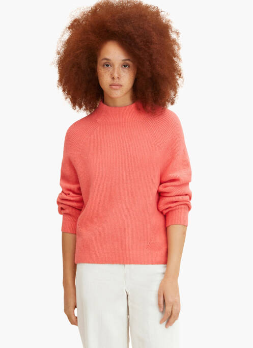 Pulover cu guler înalt roz TOM TAILOR femeie