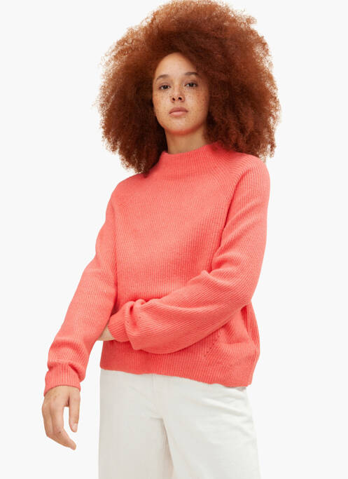 Pulover cu guler înalt roz TOM TAILOR femeie