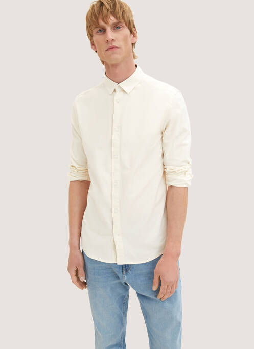 Cămașă cu mâneci lungi bej TOM TAILOR bărbat