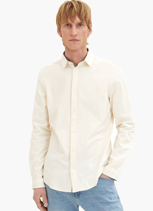 Cămașă cu mâneci lungi bej TOM TAILOR bărbat