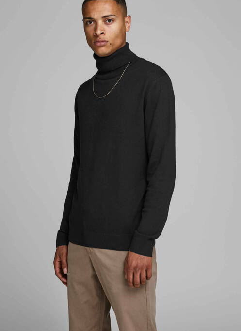 Pulover cu guler înalt negru JACK & JONES bărbat