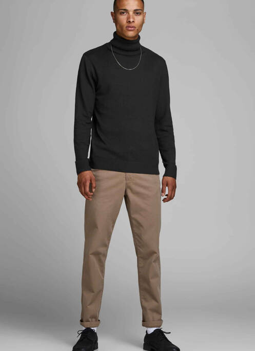 Pulover cu guler înalt negru JACK & JONES bărbat