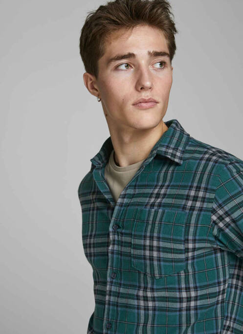 Cămașă cu mâneci lungi verde JACK & JONES bărbat