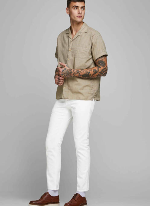 Blugi cu croială dreaptă alb JACK & JONES bărbat