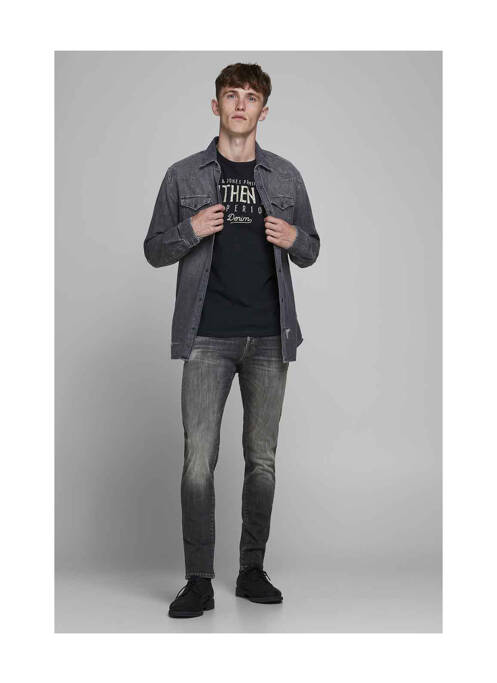 Blugi cu croială slim negru JACK & JONES bărbat