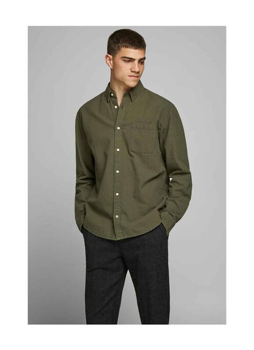 Cămașă cu mâneci lungi verde JACK & JONES bărbat