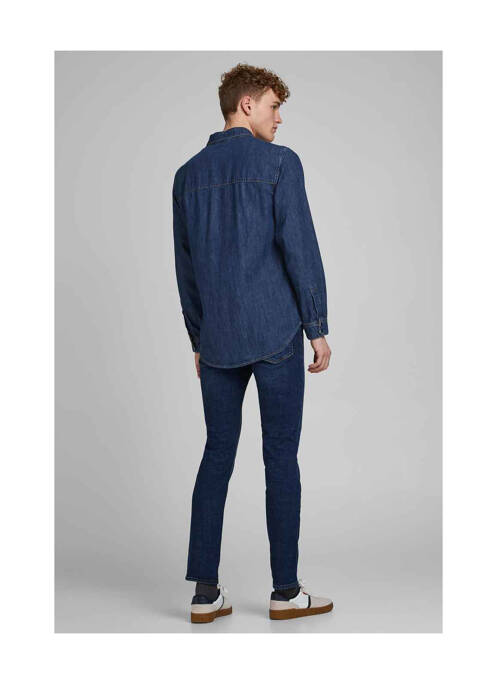 Blugi cu croială slim albastru JACK & JONES bărbat