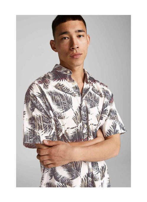 Cămașă cu mâneci scurte alb JACK & JONES bărbat