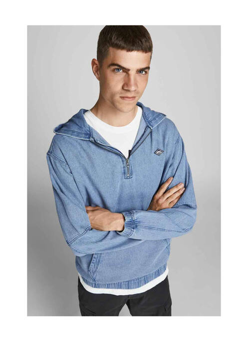 Hanorac cu glugă albastru JACK & JONES bărbat