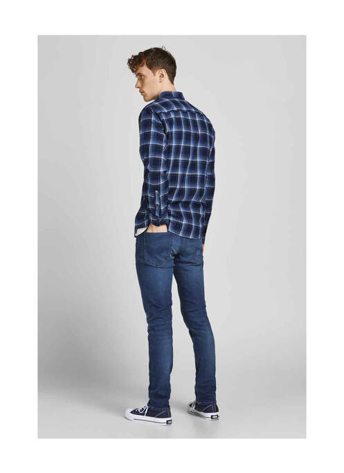 Blugi cu croială slim albastru JACK & JONES bărbat