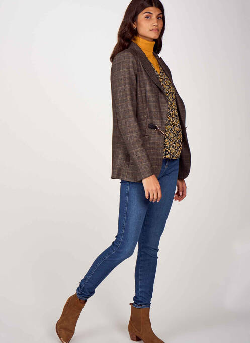 Pulover cu guler înalt galben MORGAN femeie