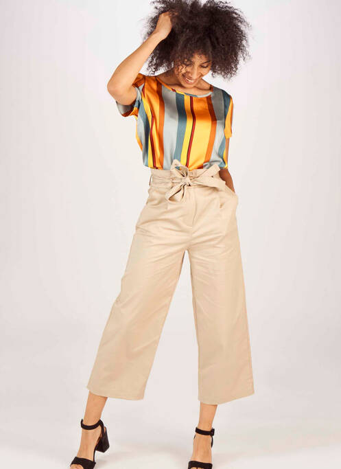 Pantalon drept bej VILA femeie