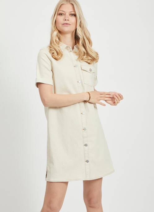 Rochie scurtă bej VILA femeie