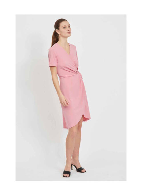 Rochie midi roz VILA femeie