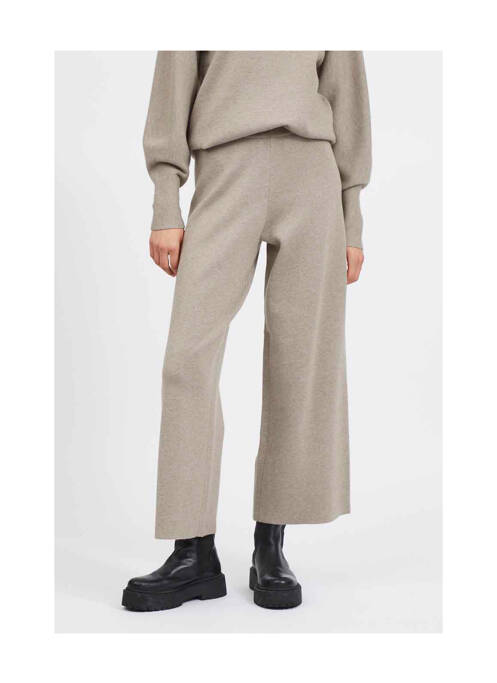 Pantalon drept bej VILA femeie