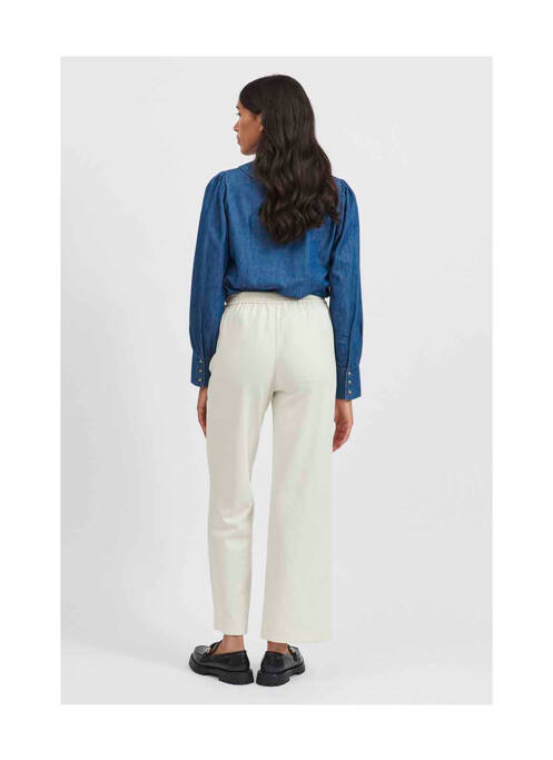 Pantalon evazat bej VILA femeie