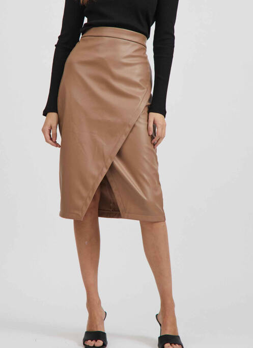 Fustă midi bej VILA femeie