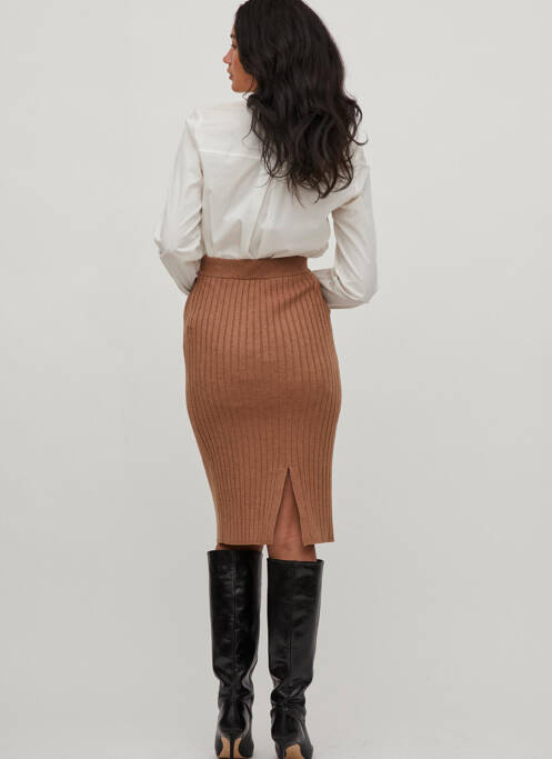 Fustă midi bej VILA femeie