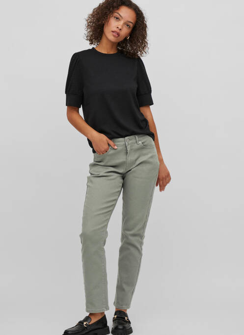 Blugi cu croială dreaptă verde VILA femeie