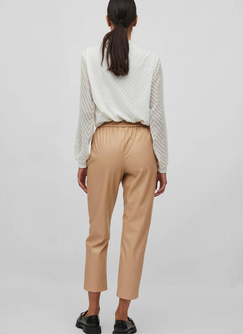Pantalon slim bej VILA femeie
