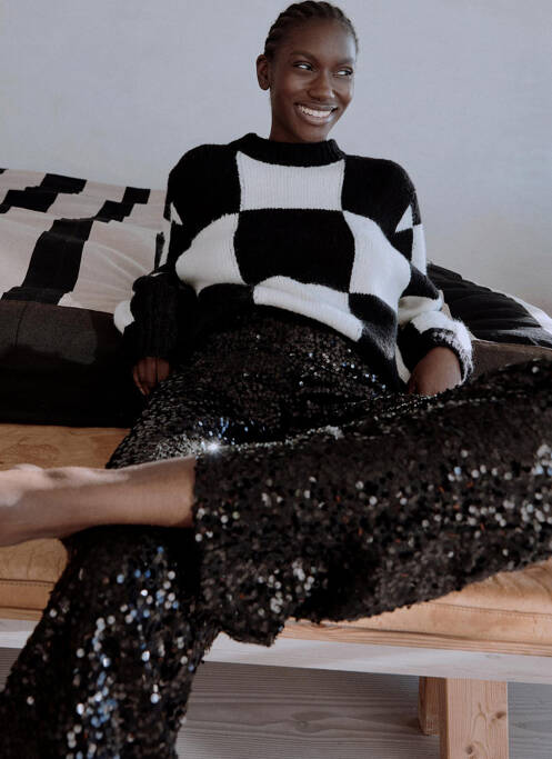 Pantalon drept negru VILA ROUGE femeie