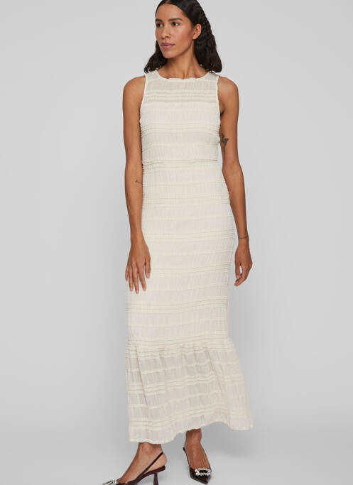 Rochie lungă bej VILA femeie