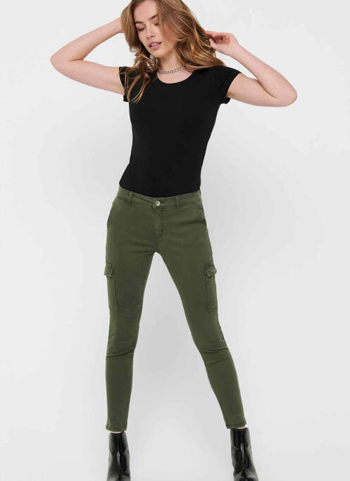 Pantalon slim maro ONLY femeie