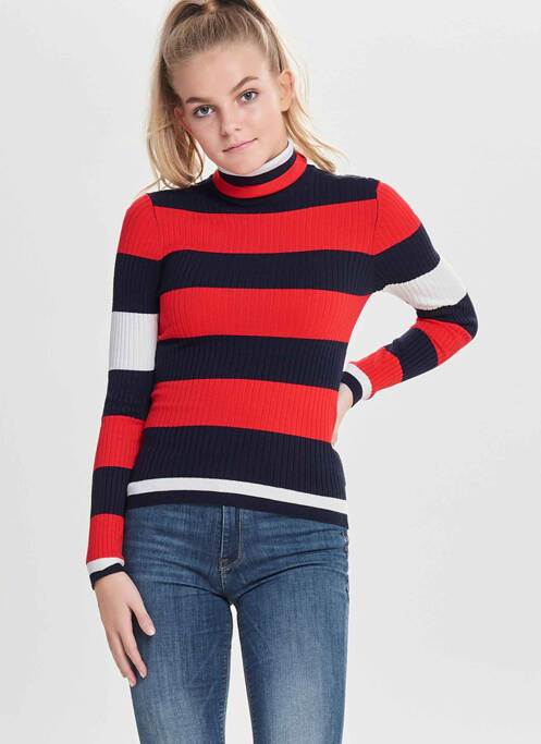 Pulover cu guler înalt albastru ONLY femeie