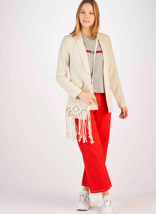 Pantalon evazat roșu ONLY femeie