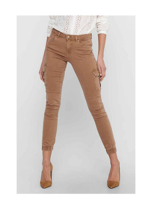 Pantalon slim maro ONLY femeie