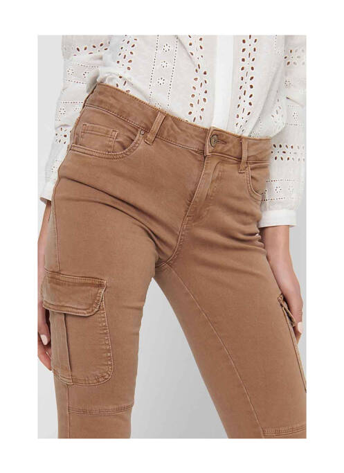 Pantalon slim maro ONLY femeie