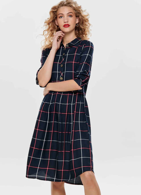 Rochie midi albastru JACQUELINE DE YONG femeie