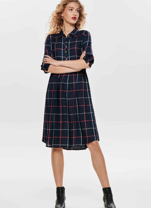 Rochie midi albastru JACQUELINE DE YONG femeie