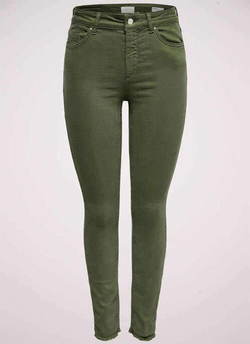Pantalon slim verde ONLY femeie