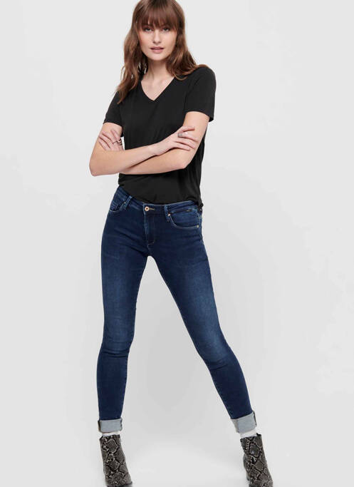 Blugi skinny albastru ONLY femeie