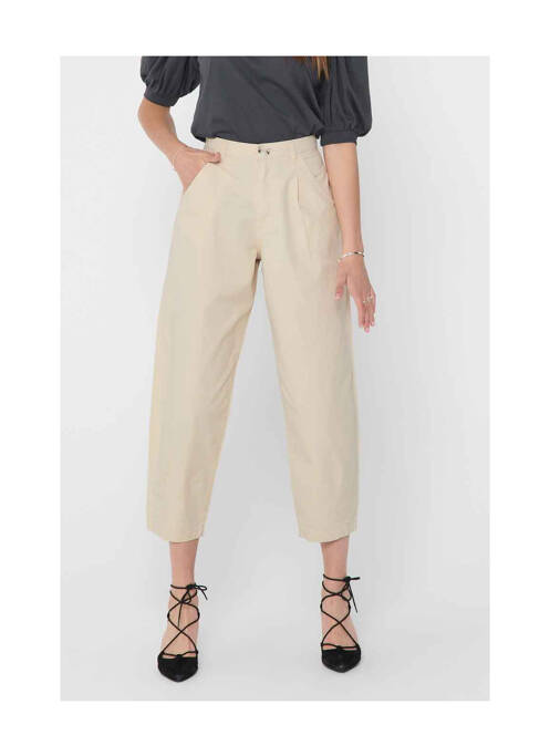 Pantalon 7/8 bej JACQUELINE DE YONG femeie