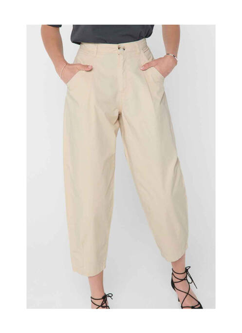 Pantalon 7/8 bej JACQUELINE DE YONG femeie