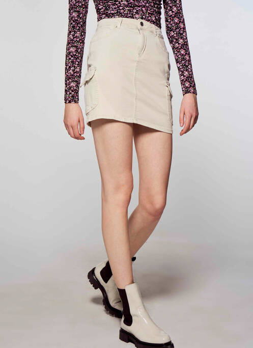 Fustă scurtă maro ONLY femeie