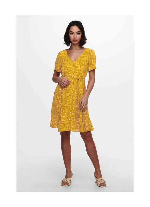 Rochie scurtă galben ONLY femeie