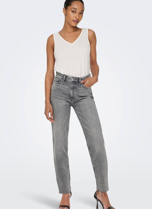 Blugi cu croială dreaptă gri ONLY femeie