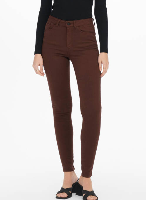 Blugi cu croială slim maro JACQUELINE DE YONG femeie