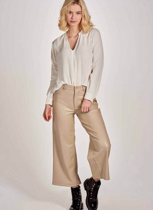 Tunică mâneci lungi bej ONLY femeie