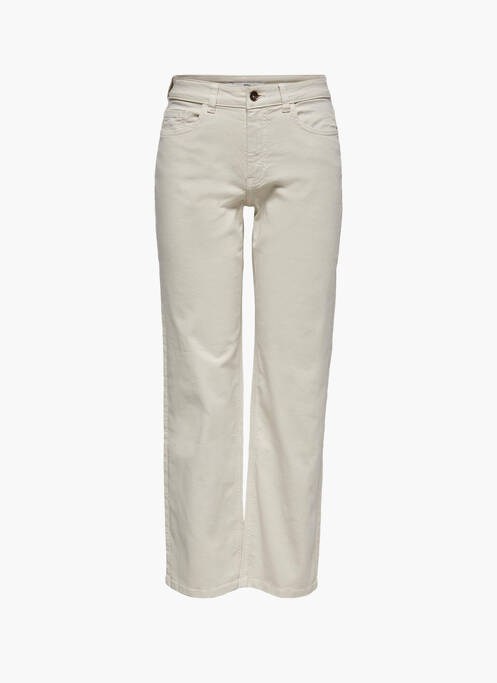 Pantalon drept bej JACQUELINE DE YONG femeie