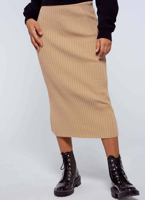 Fustă midi bej ONLY femeie
