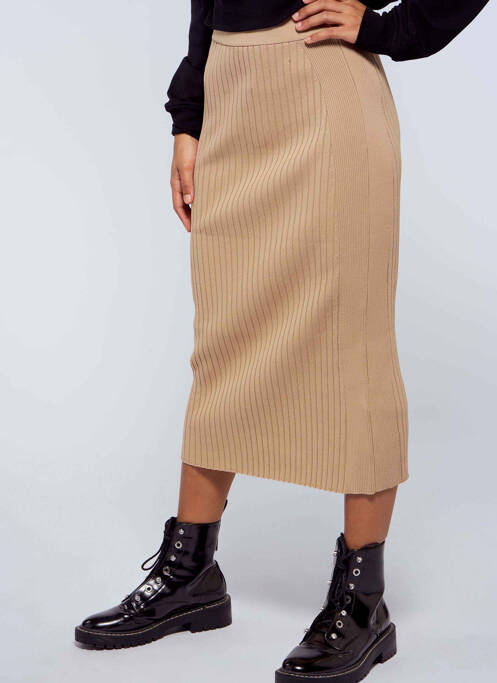 Fustă midi bej ONLY femeie