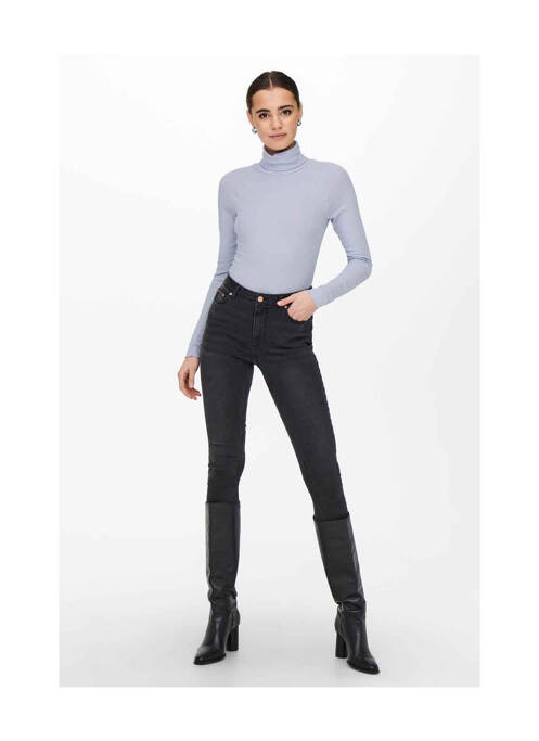 Pulover cu guler înalt albastru ONLY femeie