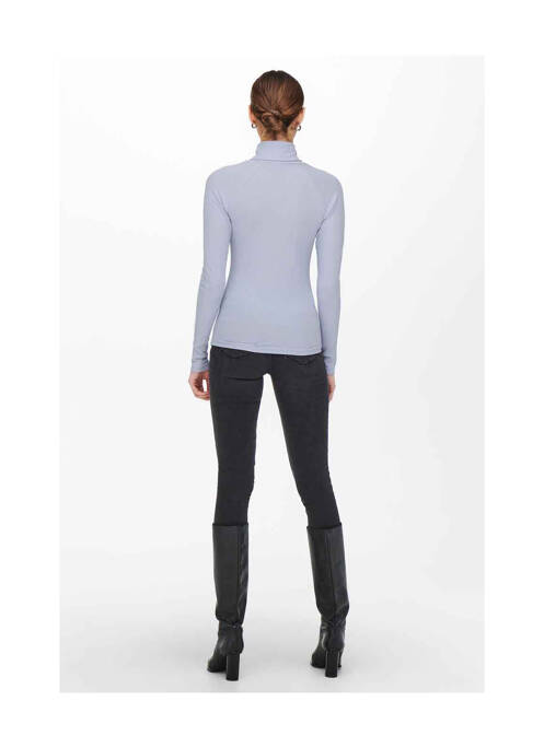 Pulover cu guler înalt albastru ONLY femeie