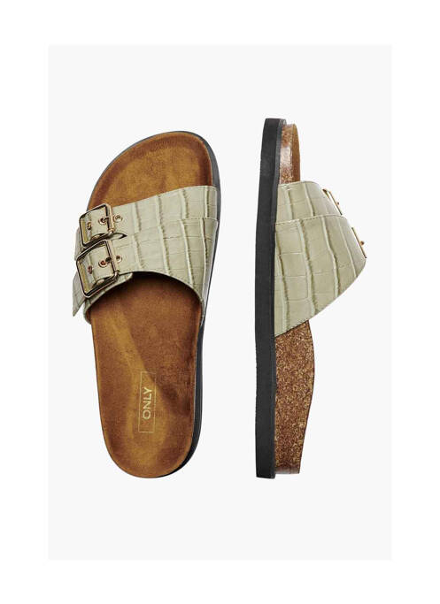 Sandale/Pantofi decupați verde ONLY femeie