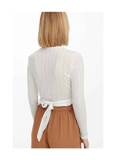 Cardigan petrecut alb JACQUELINE DE YONG femeie