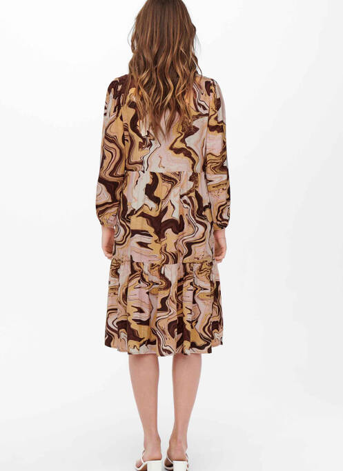 Rochie midi maro ONLY femeie